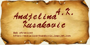 Andjelina Kušaković vizit kartica